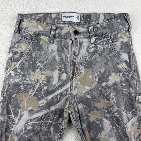Abercrombie Kids Loose Pant Boys‎ Camo Adjustable Waist 11/12 Reg. Cargo Style - Picture 3 of 9